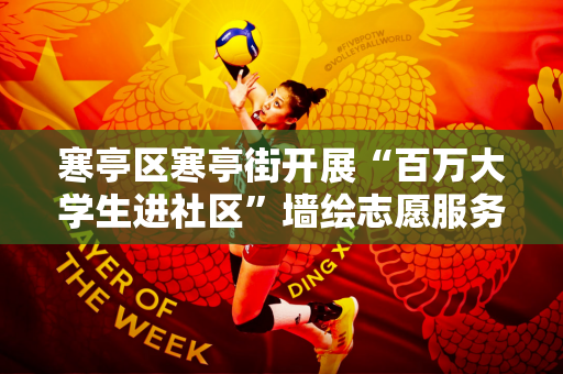 寒亭区寒亭街开展“百万大学生进社区”墙绘志愿服务活动