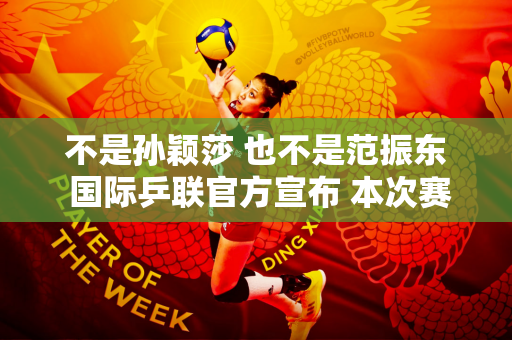 不是孙颖莎 也不是范振东 国际乒联官方宣布 本次赛事奖金前五名就是他们