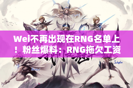 Wei不再出现在RNG名单上！粉丝爆料：RNG拖欠工资一年 Wei支付了比赛费用