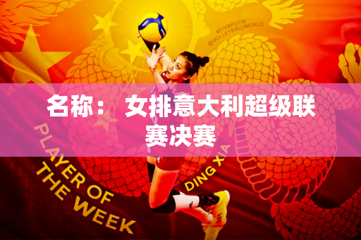名称： 女排意大利超级联赛决赛