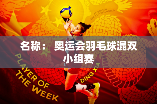名称： 奥运会羽毛球混双小组赛
