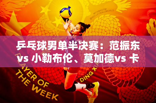 乒乓球男单半决赛：范振东vs 小勒布伦、莫加德vs 卡尔德拉诺