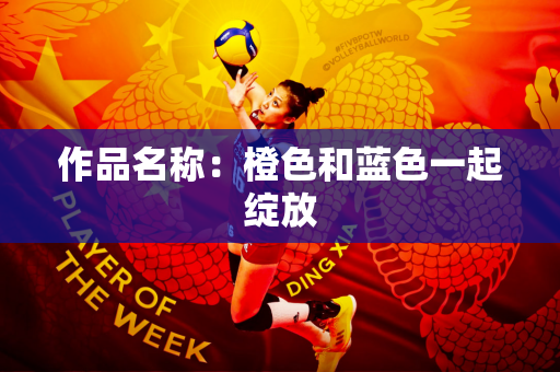 作品名称：橙色和蓝色一起绽放