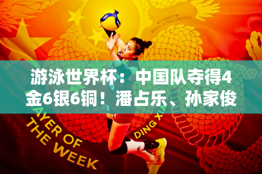 游泳世界杯：中国队夺得4金6银6铜！潘占乐、孙家俊无缘决赛 第三天却收获4枚金牌