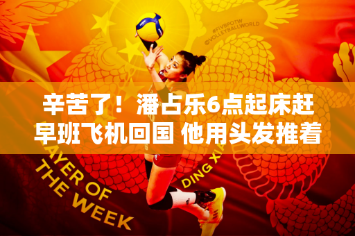辛苦了！潘占乐6点起床赶早班飞机回国 他用头发推着行李车 整天打哈欠