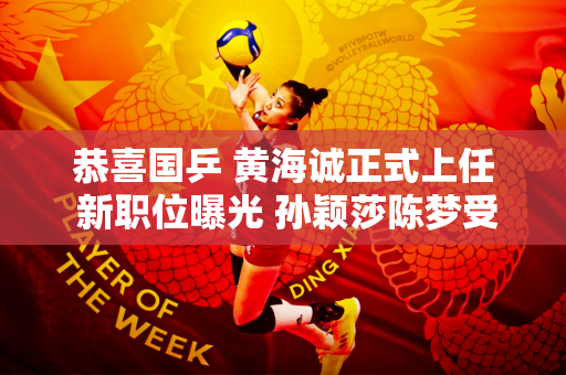 恭喜国乒 黄海诚正式上任 新职位曝光 孙颖莎陈梦受训