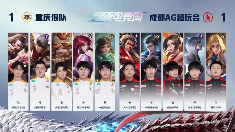【赛后】成都AG 2-1 重庆狼 天长地久自由自在 我生来就值得骄傲