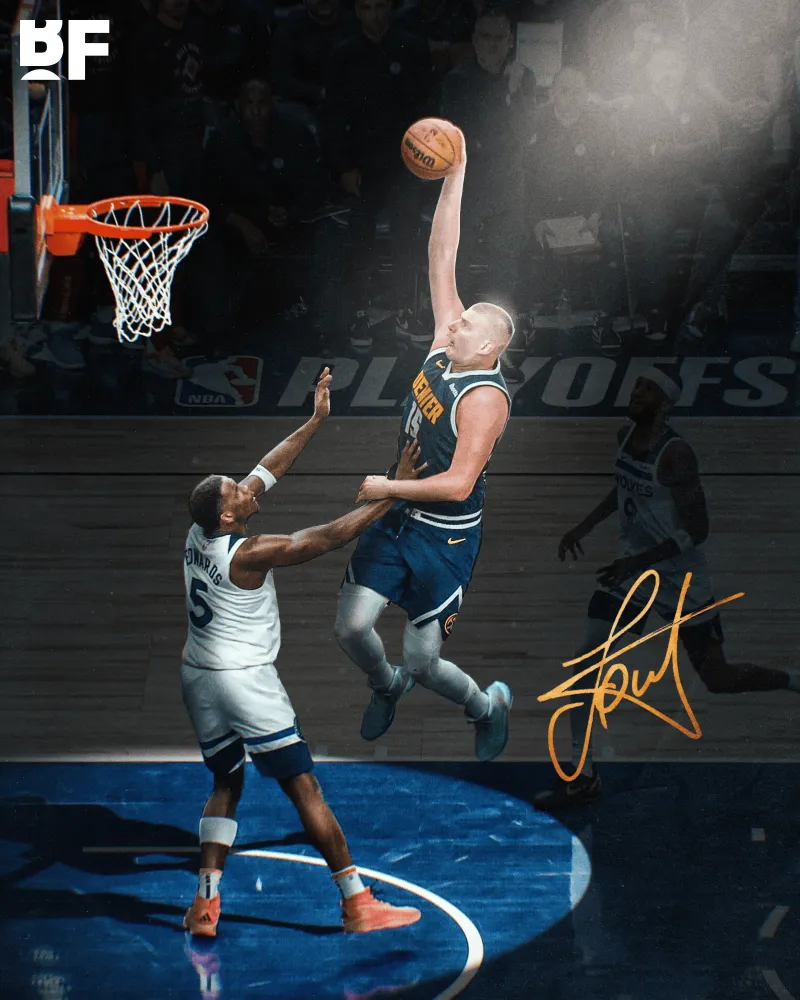 谁还不会飞？美媒晒出约基奇扣篮图片：Air Jokic